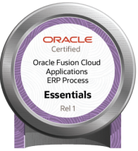 Oracle Fusion Cloud Applications ERP Process Essentials Certified - Rel 1 badge