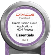 Oracle Fusion Cloud Applications HCM Process Essentials Certified - Rel 1 badge