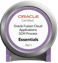 Oracle Fusion Cloud Applications SCM Process Essentials Certified - Rel 1 badge
