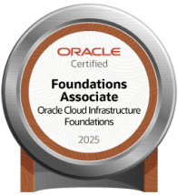 Oracle Cloud Infrastructure 2025 Certified Foundations Associate badge